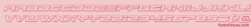 フォントEridanus3Dital – ピンクの背景に赤い文字