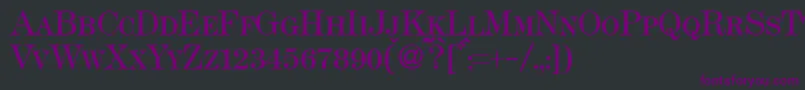フォントModern438smcRegular – 黒い背景に紫のフォント