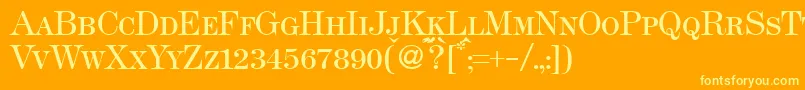 Modern438smcRegular Font – Yellow Fonts on Orange Background