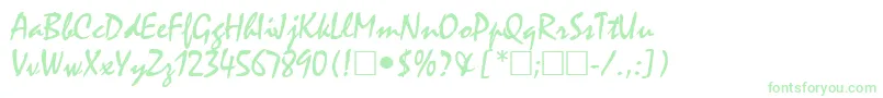 ManfredRegular-fontti – vihreät fontit