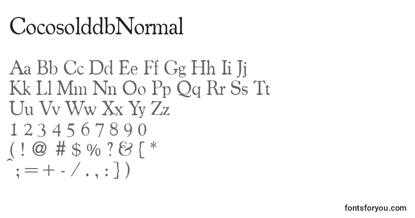 A fonte CocosolddbNormal – alfabeto, números, caracteres especiais