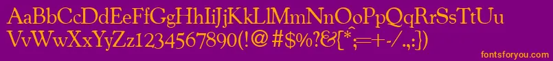 CocosolddbNormal Font – Orange Fonts on Purple Background