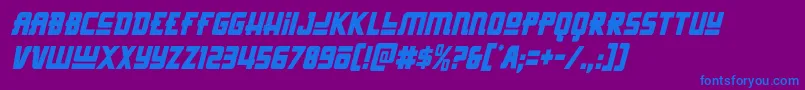 Hongkonghustlecondital Font – Blue Fonts on Purple Background