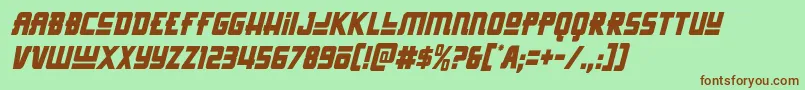 Hongkonghustlecondital Font – Brown Fonts on Green Background