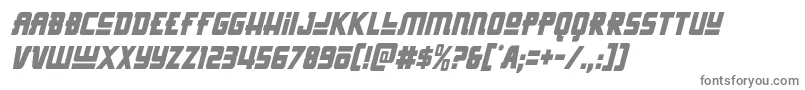 Hongkonghustlecondital-fontti – harmaat kirjasimet valkoisella taustalla