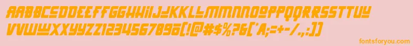 Hongkonghustlecondital Font – Orange Fonts on Pink Background