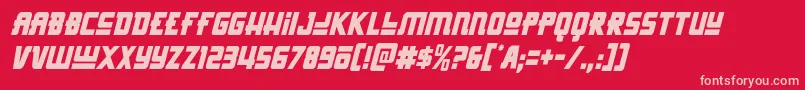 Hongkonghustlecondital Font – Pink Fonts on Red Background