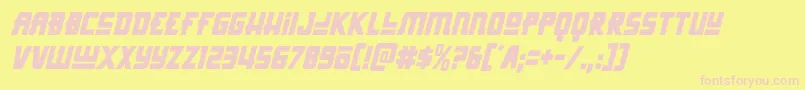 Hongkonghustlecondital Font – Pink Fonts on Yellow Background