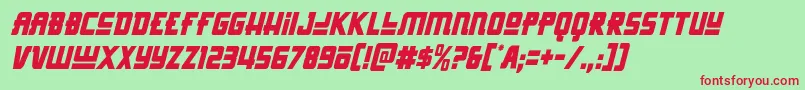 Hongkonghustlecondital-fontti – punaiset fontit vihreällä taustalla