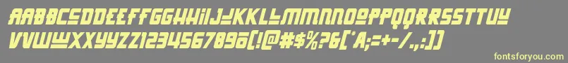 Hongkonghustlecondital Font – Yellow Fonts on Gray Background