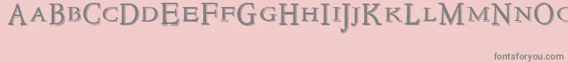 NewstyletitlingEmbossed Font – Gray Fonts on Pink Background