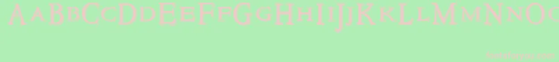 NewstyletitlingEmbossed Font – Pink Fonts on Green Background