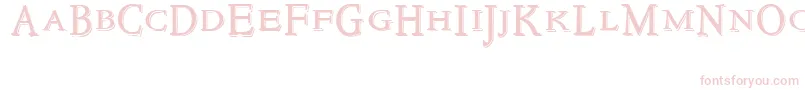 NewstyletitlingEmbossed Font – Pink Fonts on White Background