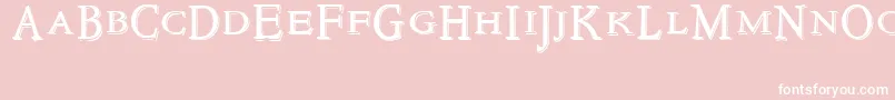 NewstyletitlingEmbossed Font – White Fonts on Pink Background