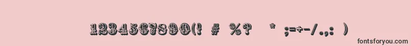 RococoInitial Font – Black Fonts on Pink Background