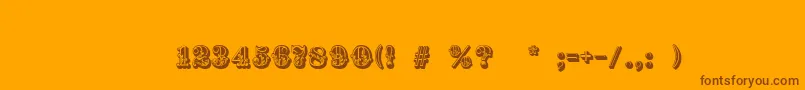 RococoInitial Font – Brown Fonts on Orange Background