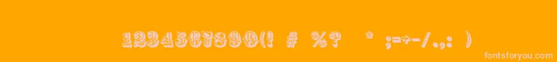 RococoInitial Font – Pink Fonts on Orange Background