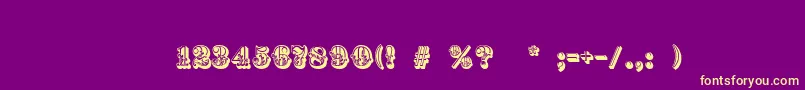 RococoInitial Font – Yellow Fonts on Purple Background