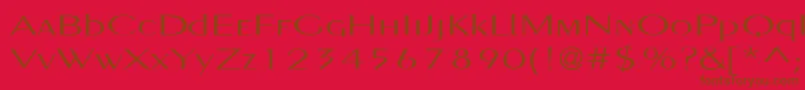 Pignosetyp Font – Brown Fonts on Red Background