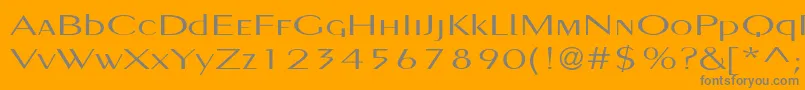 フォントPignosetyp – オレンジの背景に灰色の文字