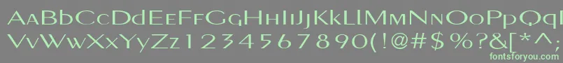 Pignosetyp Font – Green Fonts on Gray Background