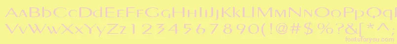 Pignosetyp Font – Pink Fonts on Yellow Background