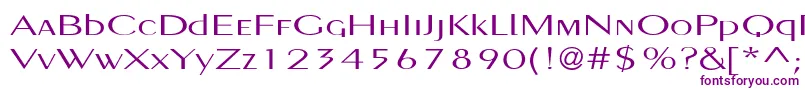 フォントPignosetyp – 白い背景に紫のフォント