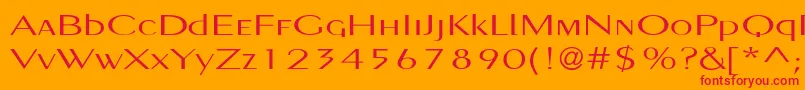 Pignosetyp Font – Red Fonts on Orange Background