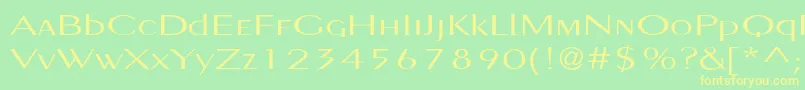 En savoir plus sur la police Pignosetyp Police Pignosetyp – polices jaunes sur fond vert