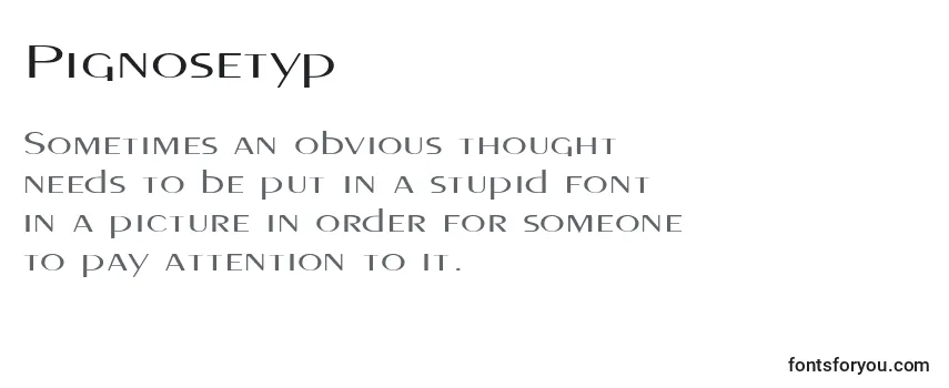 Pignosetyp Font