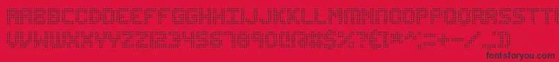 Edundot Font – Black Fonts on Red Background