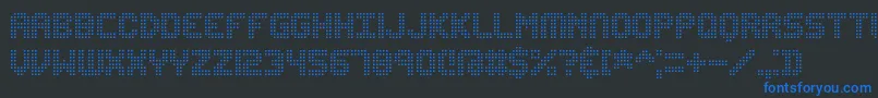 Edundot Font – Blue Fonts on Black Background