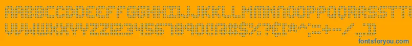 Edundot Font – Blue Fonts on Orange Background
