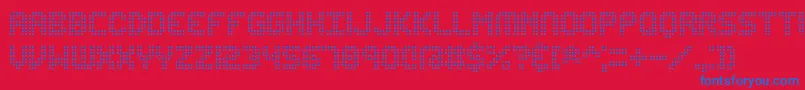 Edundot Font – Blue Fonts on Red Background