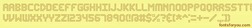 Edundot-fontti – ruskeat fontit keltaisella taustalla