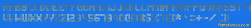Edundot Font – Orange Fonts on Blue Background