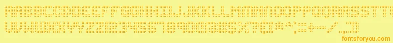 Edundot Font – Orange Fonts on Yellow Background