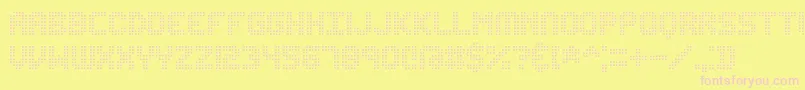 Edundot Font – Pink Fonts on Yellow Background