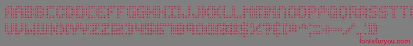 Edundot Font – Red Fonts on Gray Background