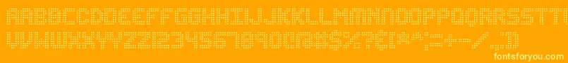 Edundot Font – Yellow Fonts on Orange Background