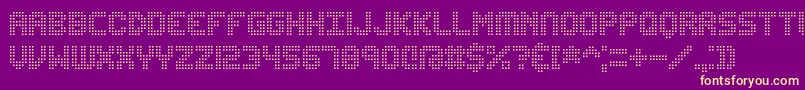 Police Edundot – polices jaunes sur fond violet