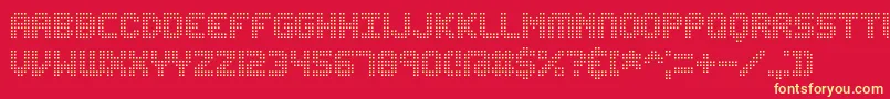 Edundot Font – Yellow Fonts on Red Background