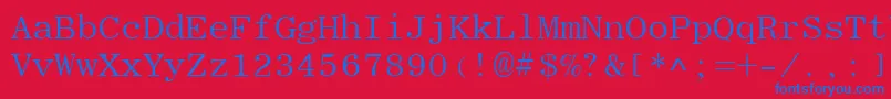 Elite Font – Blue Fonts on Red Background