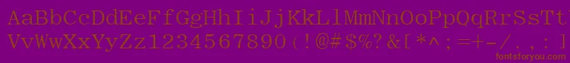 Elite Font – Brown Fonts on Purple Background