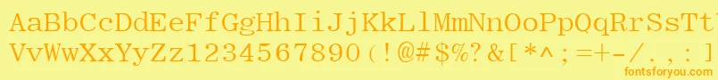 Elite Font – Orange Fonts on Yellow Background