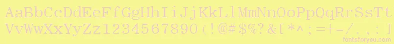 Elite Font – Pink Fonts on Yellow Background