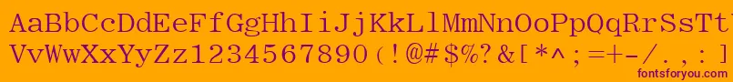 More about Elite Font Elite Font – Purple Fonts on Orange Background