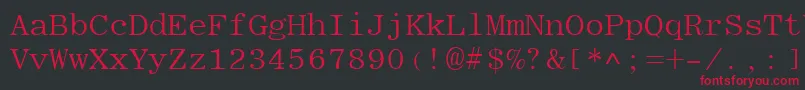 Elite Font – Red Fonts on Black Background