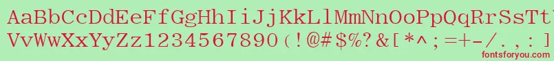 Elite Font – Red Fonts on Green Background