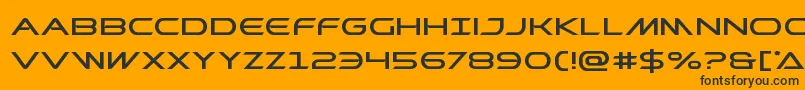 Prometheanexpand-fontti – mustat fontit oranssilla taustalla